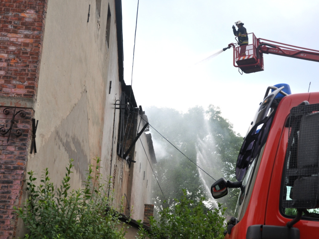 Pożar kamienicy przy ul. Świętokrzyskiej w Chrzanowie - 8.07.2015