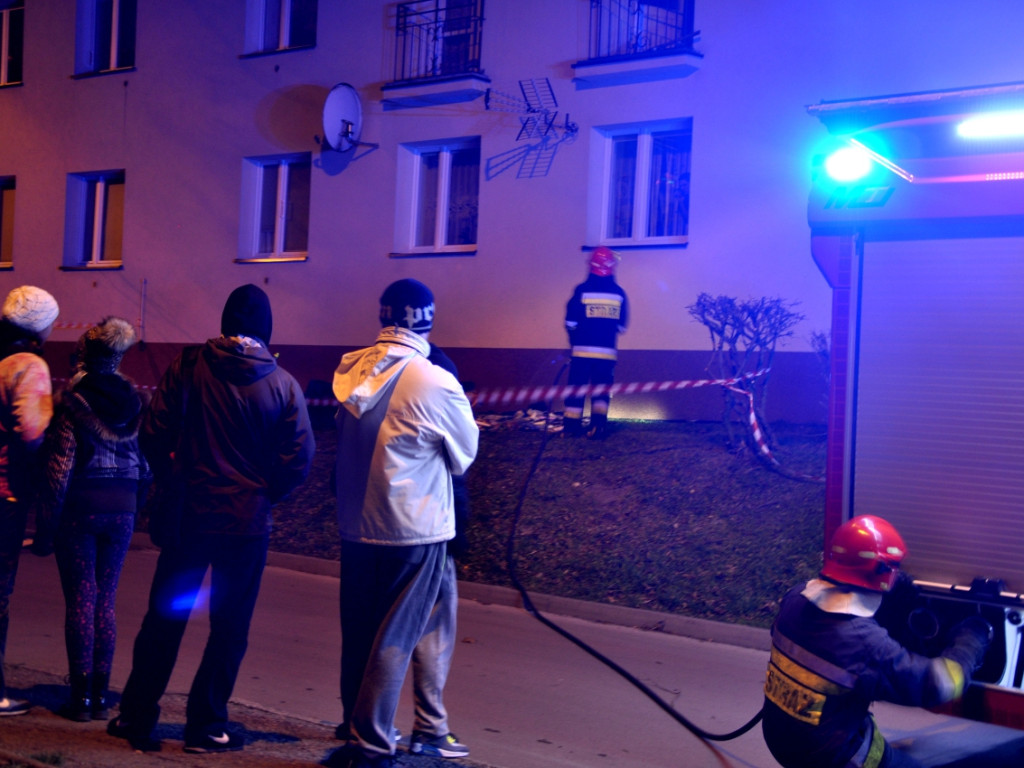 Pożar w mieszkaniu w Chrzanowie - 29.12.2015 r.