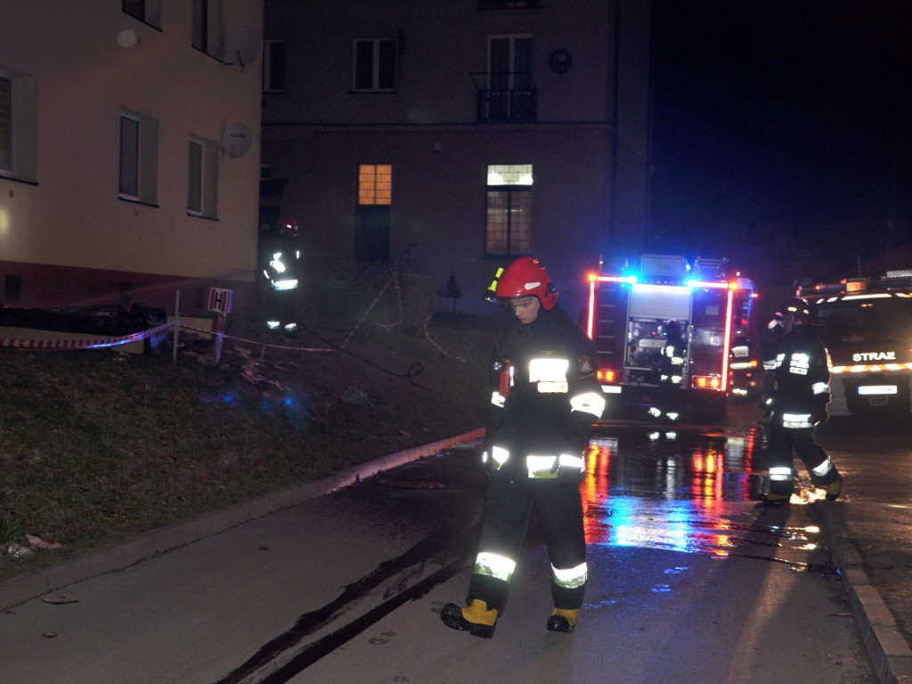 Pożar w mieszkaniu w Chrzanowie - 29.12.2015 r.