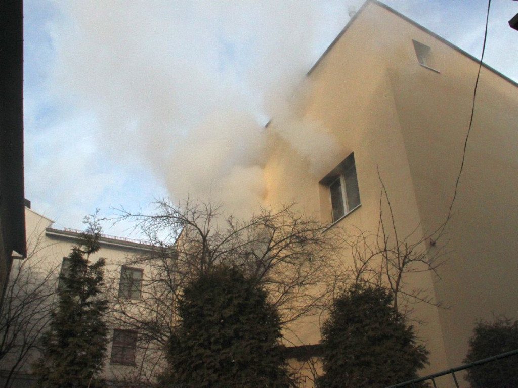 Pożar budynku w Chrzanowie - 3.02.2016 r.