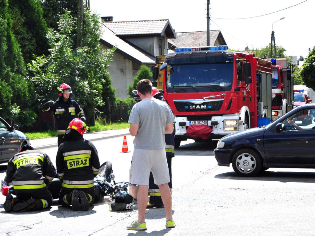 Wypadek motocyklisty na ul. Piłsudskiego - 25.08.2016