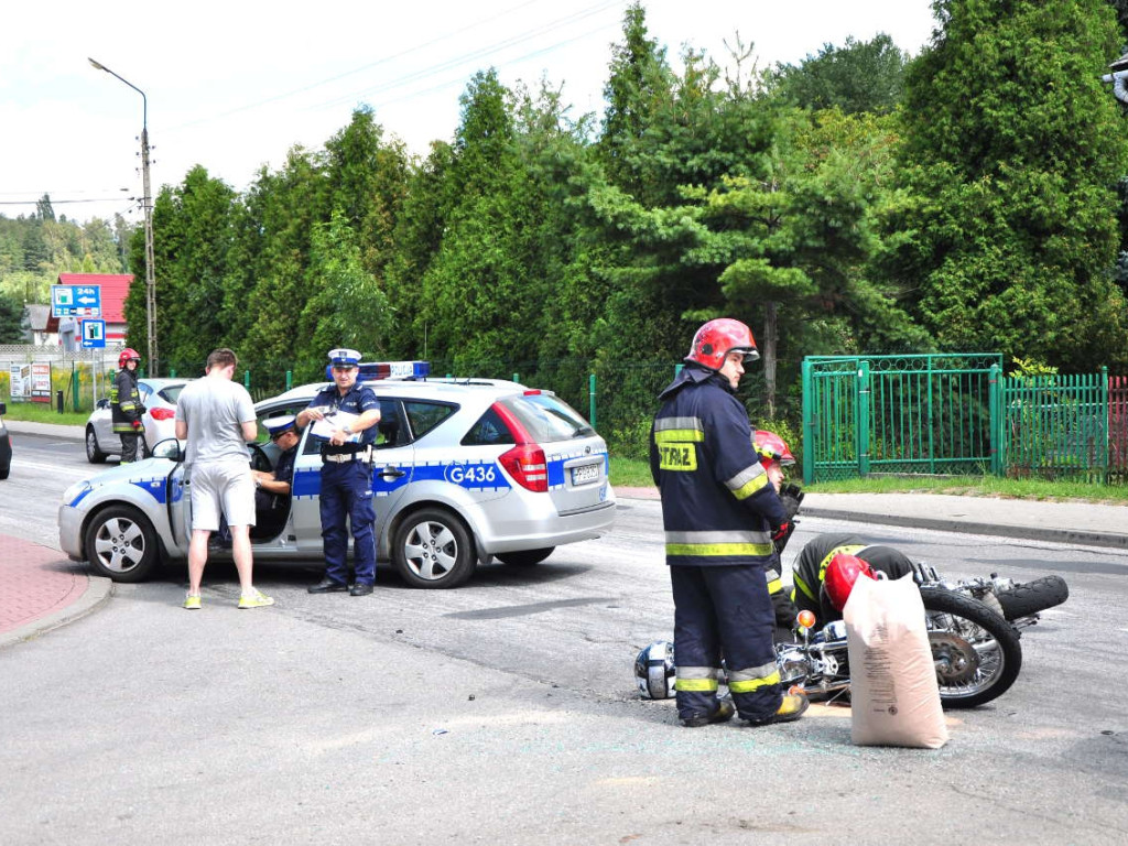 Wypadek motocyklisty na ul. Piłsudskiego - 25.08.2016