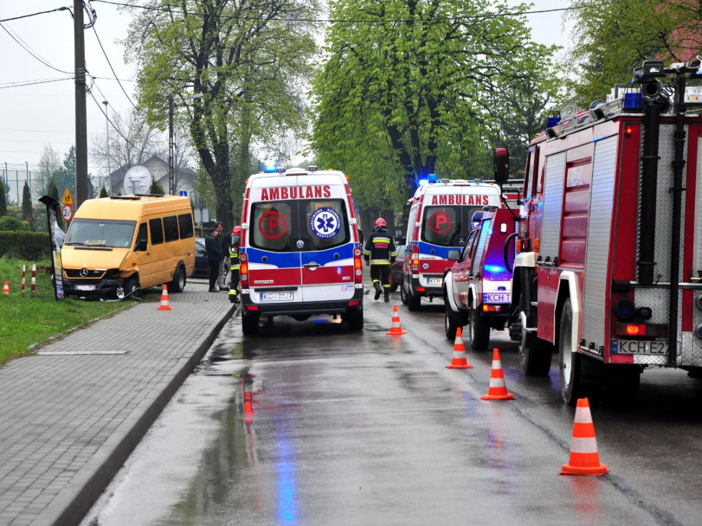 Wypadek na ul. Tysiąclecia w Trzebini - 26.04.2017