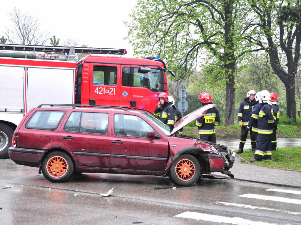 Wypadek na ul. Tysiąclecia w Trzebini - 26.04.2017