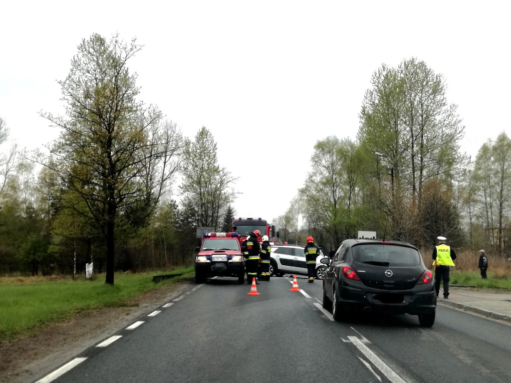 Wypadek na ul. Krakowskiej w Dulowej - 29.04.2017