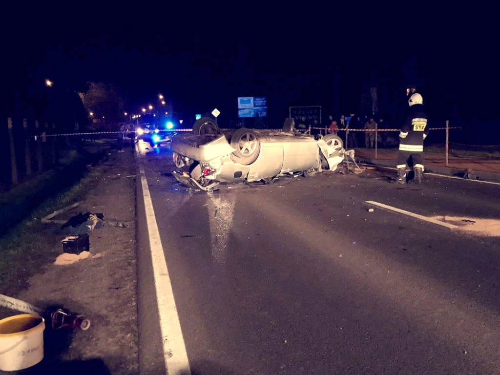 Wypadek na krajówce 10.11.2017 r.