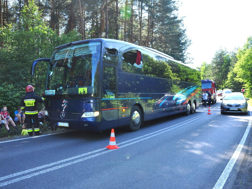 Kolizja autokaru wiozącego dzieci i dostawczego forda