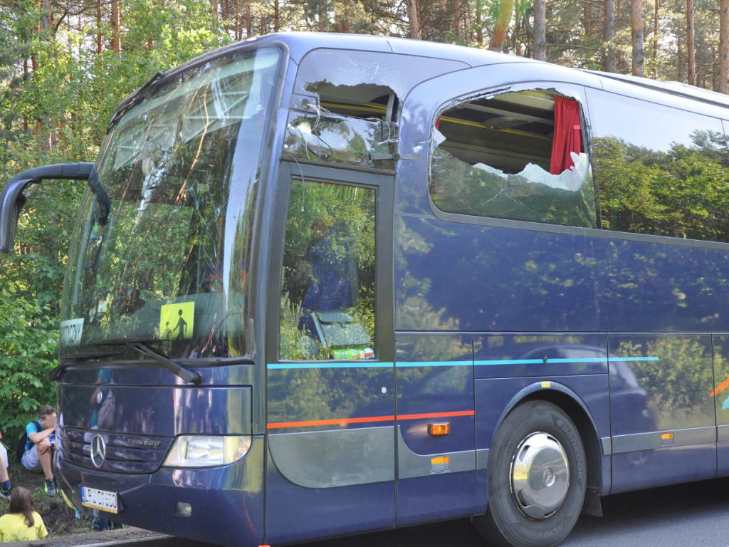 Kolizja autokaru wiozącego dzieci i dostawczego forda