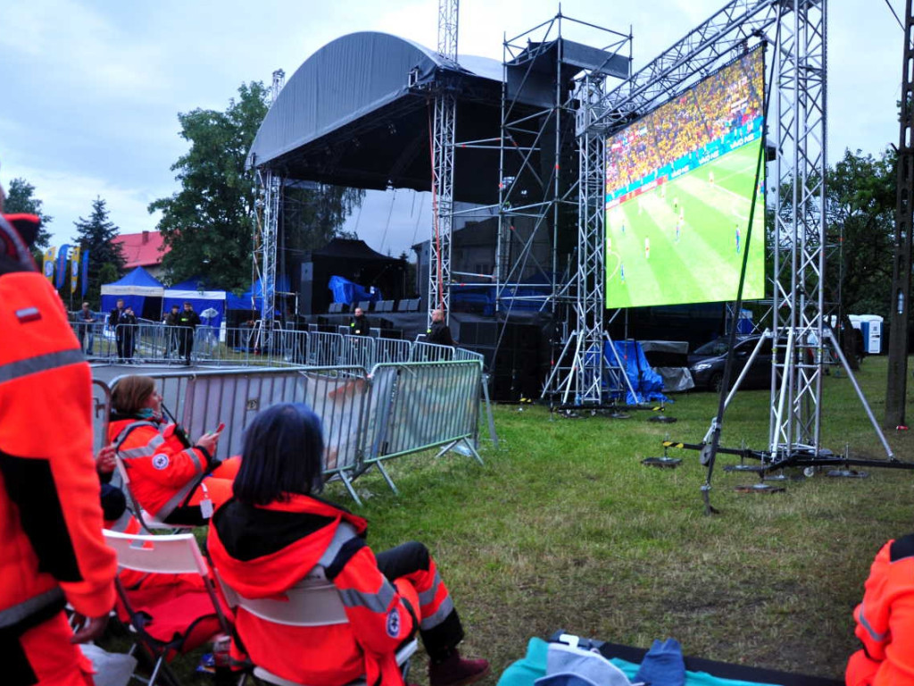 Strefa kibica na placu przy ul. Ochronkowej w Trzebini 24.06.2018