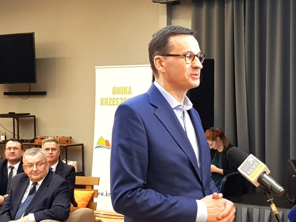 Premier Mateusz Morawiecki na spotkaniu z seniorami w Krzeszowicach 18.03.2019r.