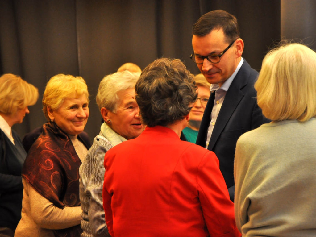 Premier Mateusz Morawiecki na spotkaniu z seniorami w Krzeszowicach 18.03.2019r.