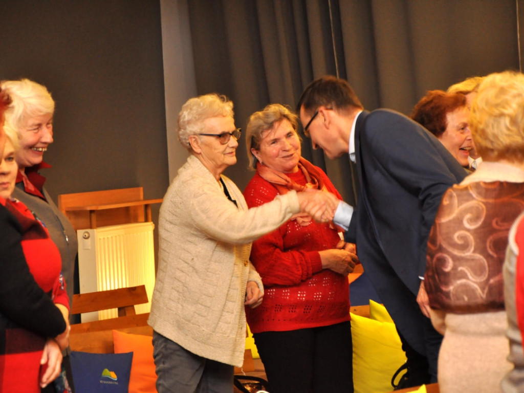 Premier Mateusz Morawiecki na spotkaniu z seniorami w Krzeszowicach 18.03.2019r.
