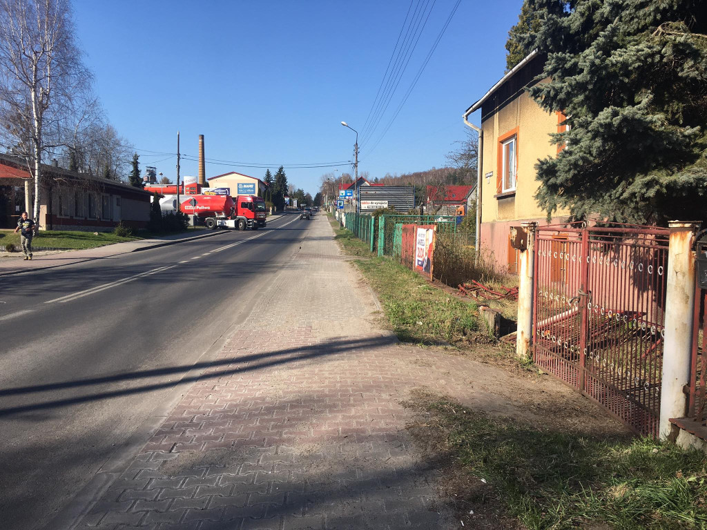 Miejsce śmiertelnego wypadku w Trzebini - 08.04.20