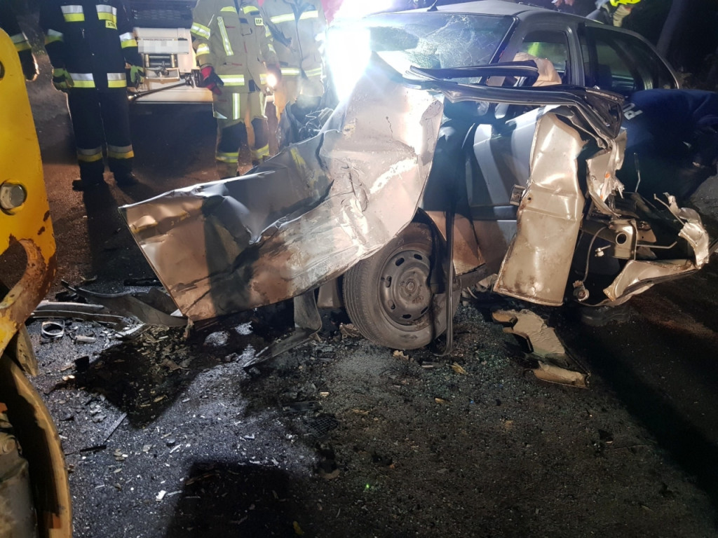 Wypadek na drodze z Tenczynka do Rudna 14.05.2020r.