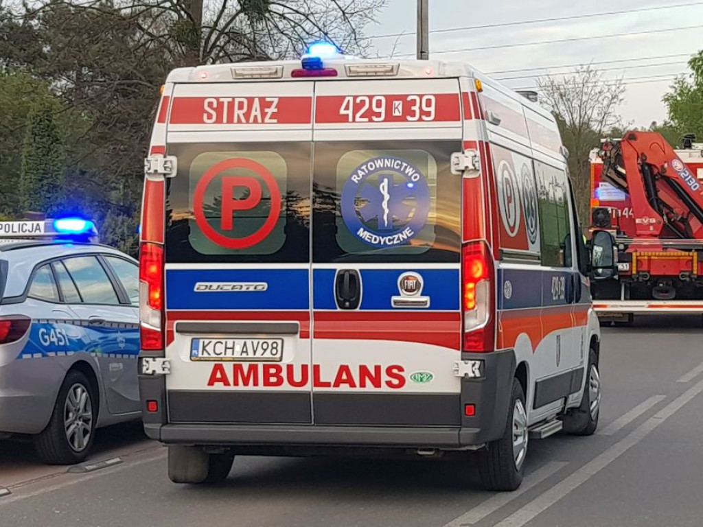 Wypadek przy ulicy Topolowej w Chrzanowie - 18.05.2020 r.