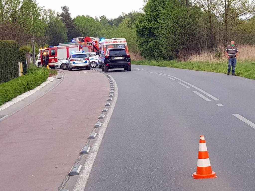 Wypadek przy ulicy Topolowej w Chrzanowie - 18.05.2020 r.