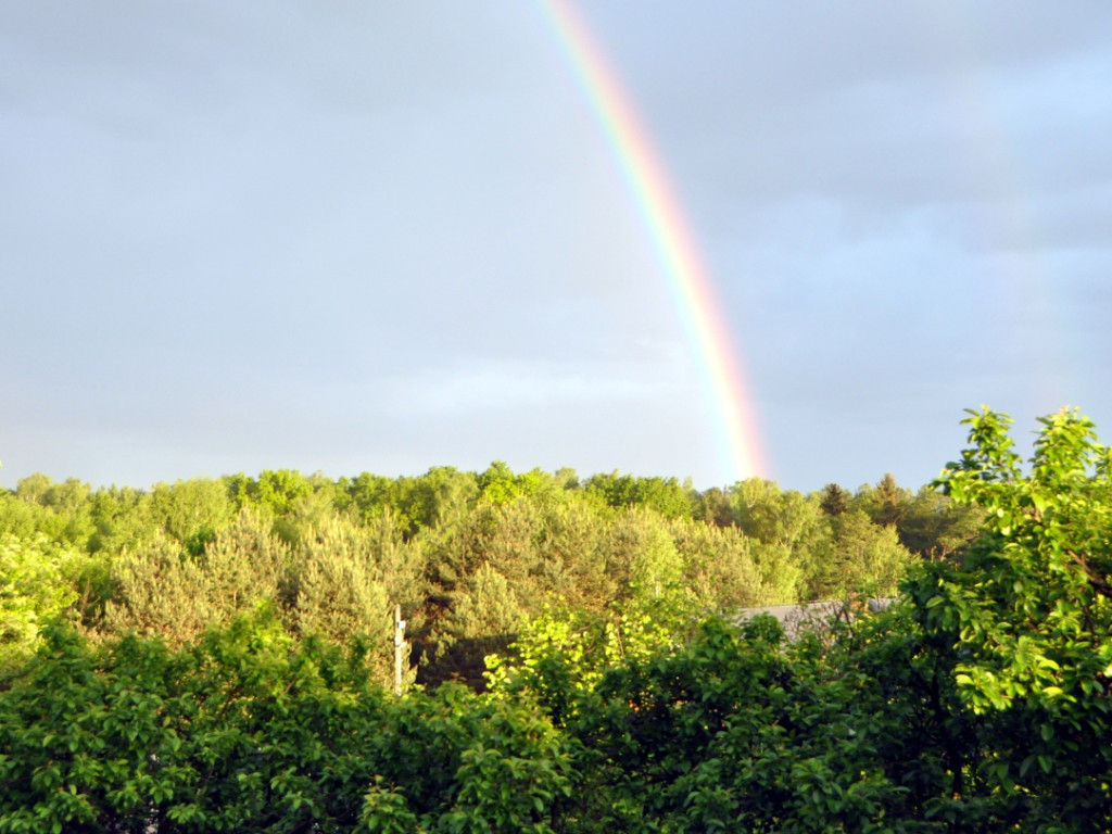 Piękna, podwójna tęcza nad ziemią chrzanowską