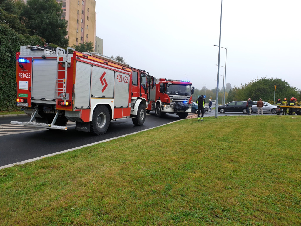 Zderzenie trzech samochodów w Chrzanowie29.09.2020r.