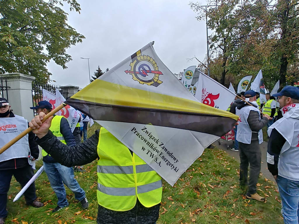 Protest górników i energetyków w Warszawie 2.10.2020 r.