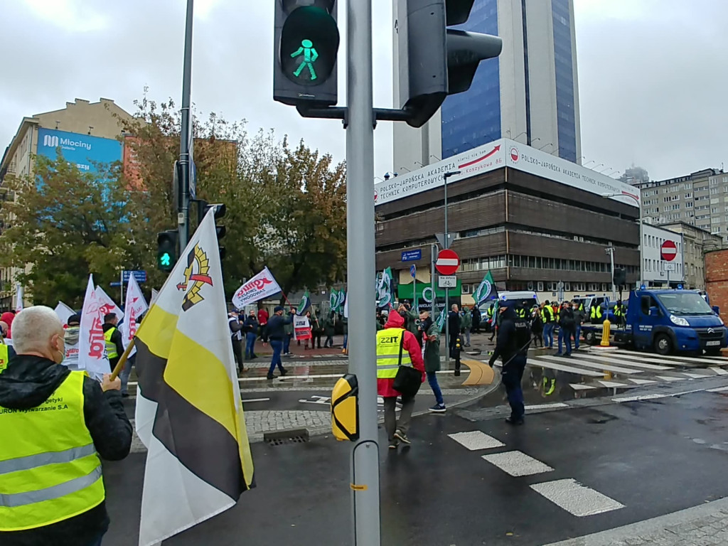 Protest górników i energetyków w Warszawie 2.10.2020 r.