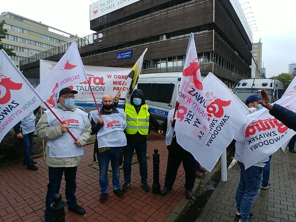 Protest górników i energetyków w Warszawie 2.10.2020 r.