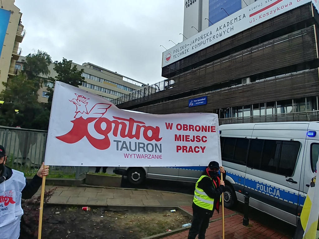 Protest górników i energetyków w Warszawie 2.10.2020 r.