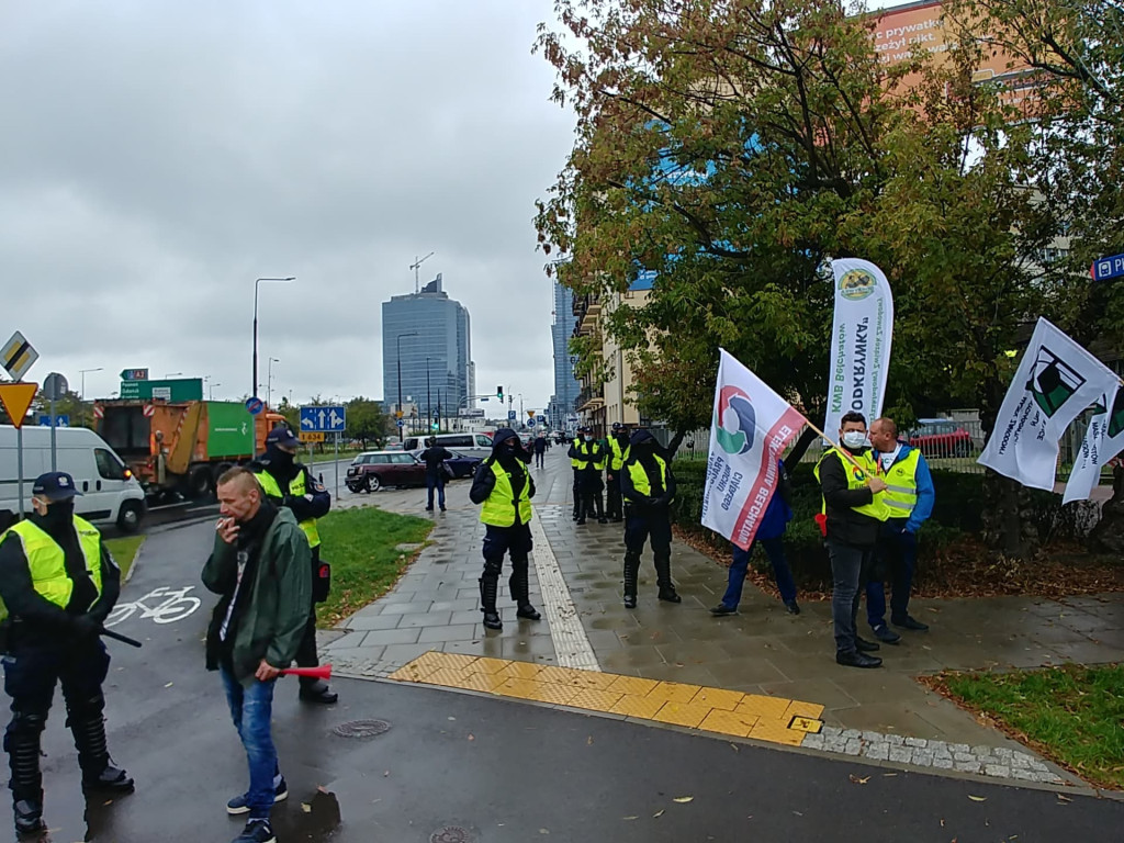 Protest górników i energetyków w Warszawie 2.10.2020 r.