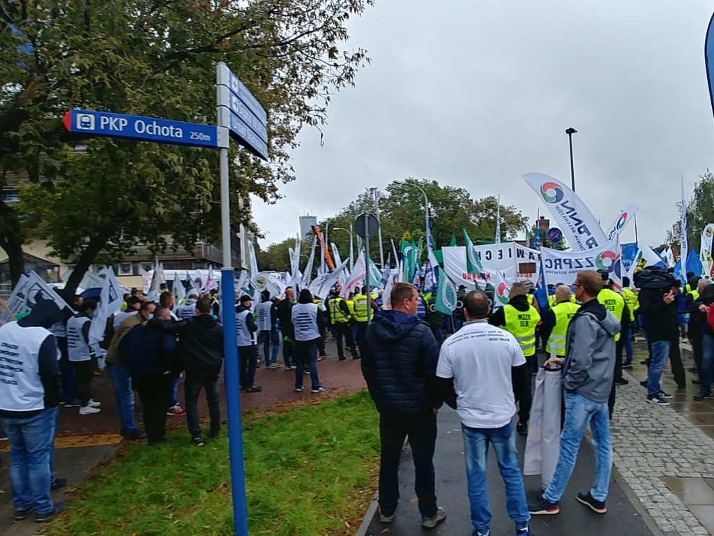 Protest górników i energetyków w Warszawie 2.10.2020 r.