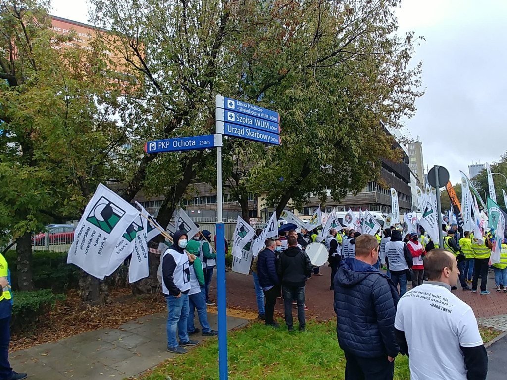Protest górników i energetyków w Warszawie 2.10.2020 r.