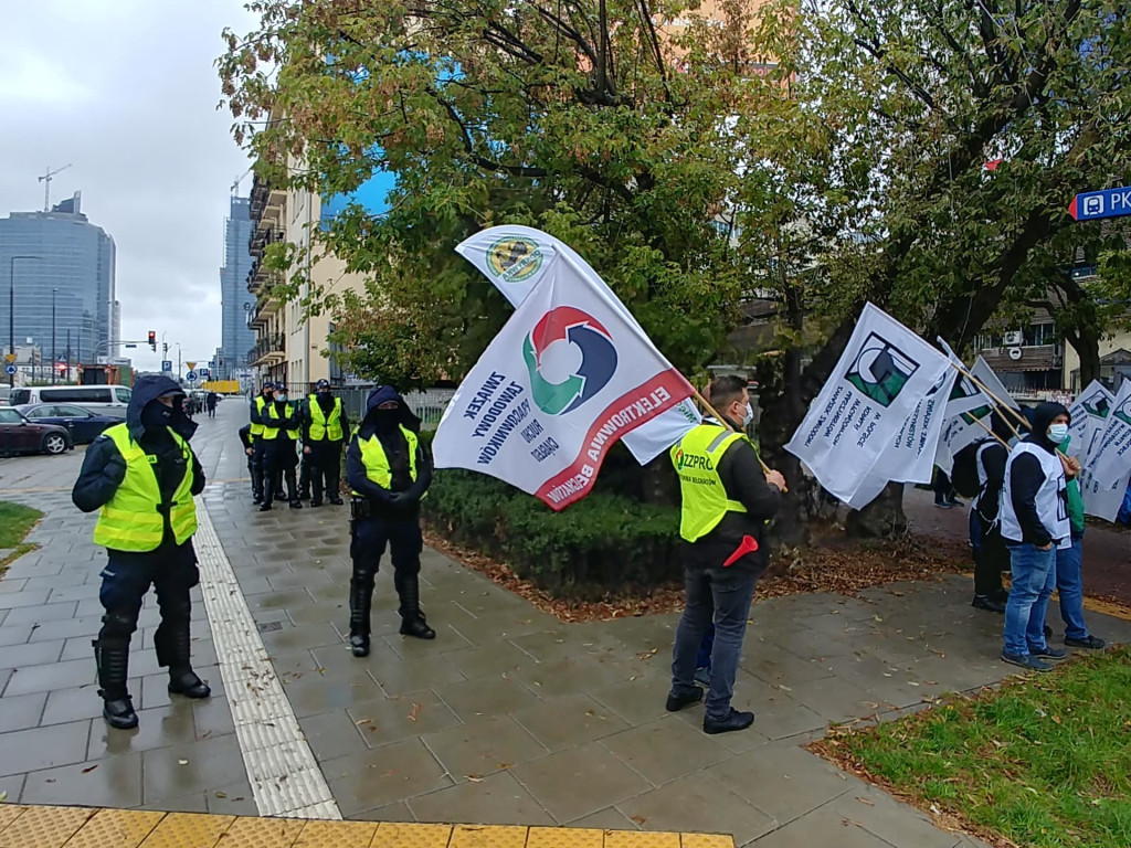 Protest górników i energetyków w Warszawie 2.10.2020 r.