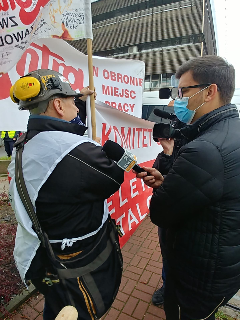 Protest górników i energetyków w Warszawie 2.10.2020 r.