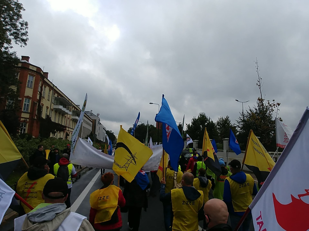 Protest górników i energetyków w Warszawie 2.10.2020 r.