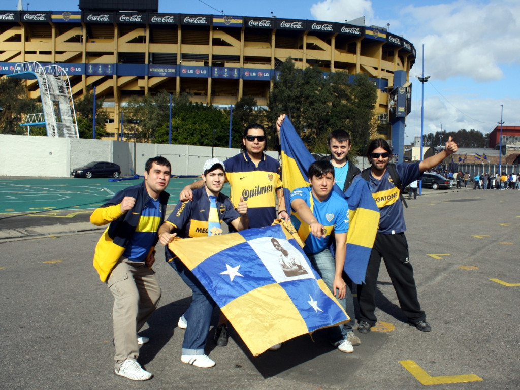 Sołtys Siedlca na meczu Boca Juniors - River Plate w Buenos Aires