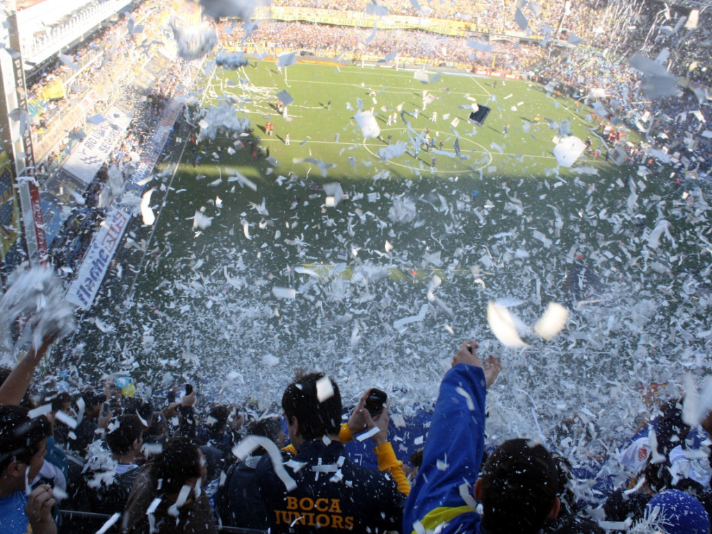 Sołtys Siedlca na meczu Boca Juniors - River Plate w Buenos Aires