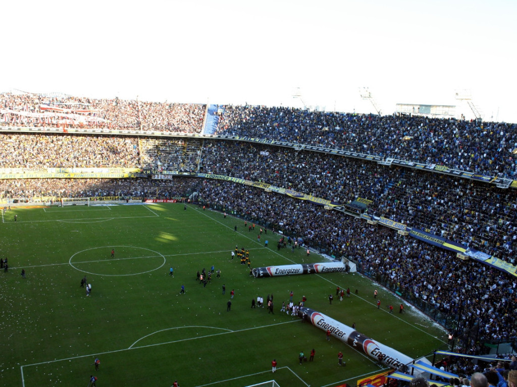 Sołtys Siedlca na meczu Boca Juniors - River Plate w Buenos Aires