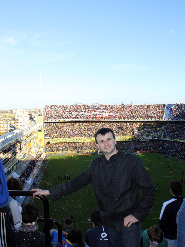 Sołtys Siedlca na meczu Boca Juniors - River Plate w Buenos Aires