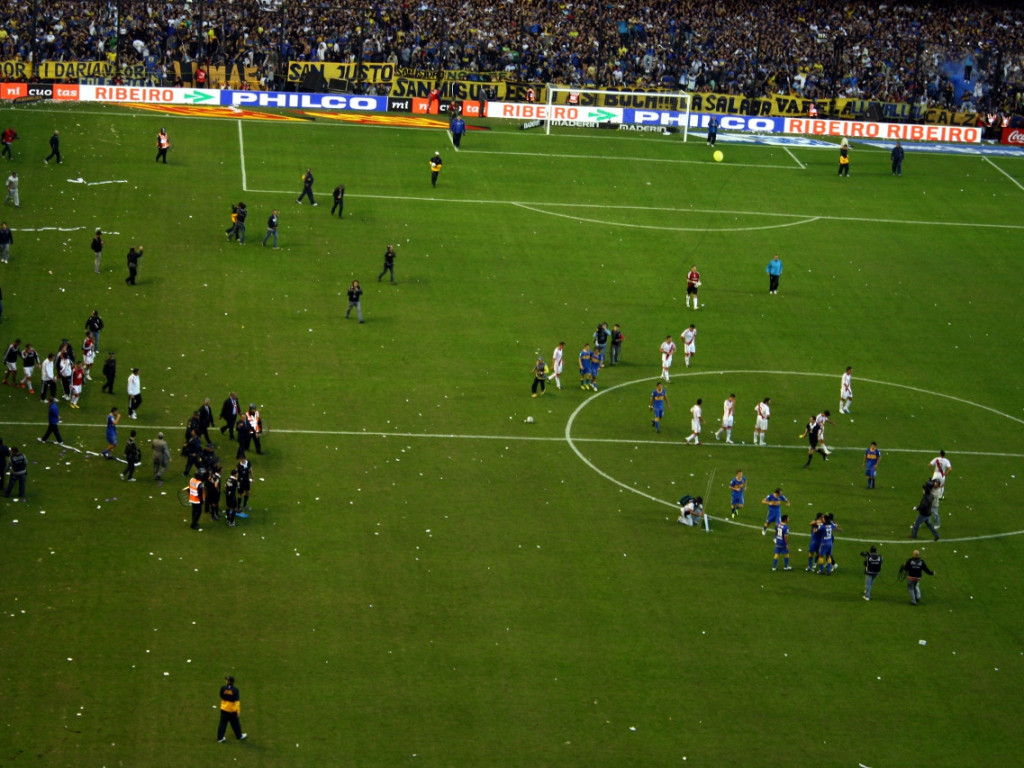 Sołtys Siedlca na meczu Boca Juniors - River Plate w Buenos Aires