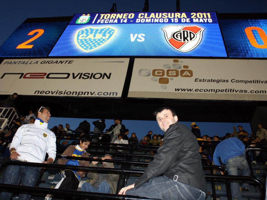 Sołtys Siedlca na meczu Boca Juniors - River Plate w Buenos Aires