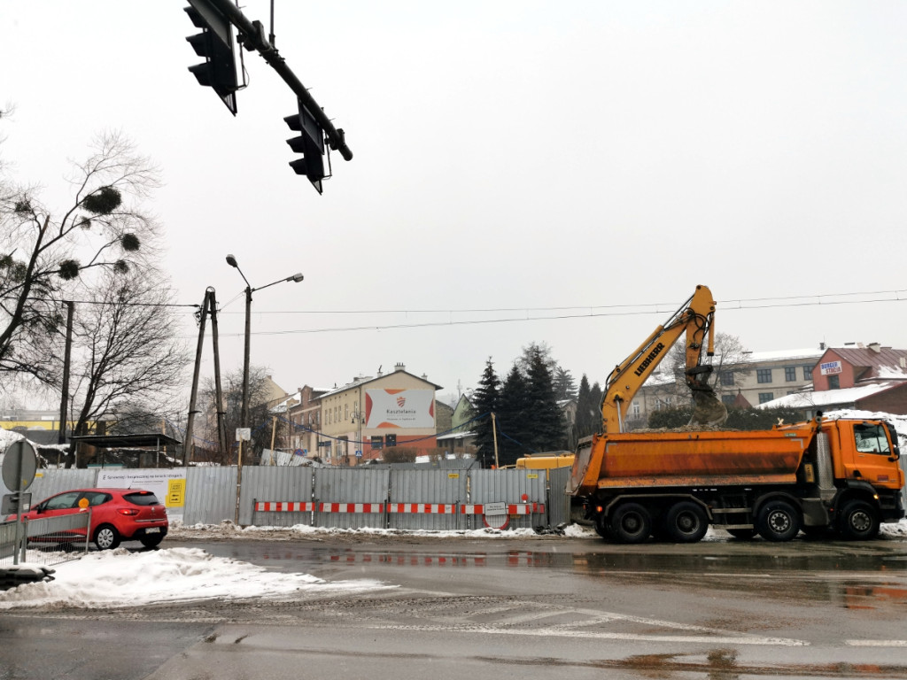 Przebudowa wiaduktu nad Krakowską w Chrzanowie - luty 2021