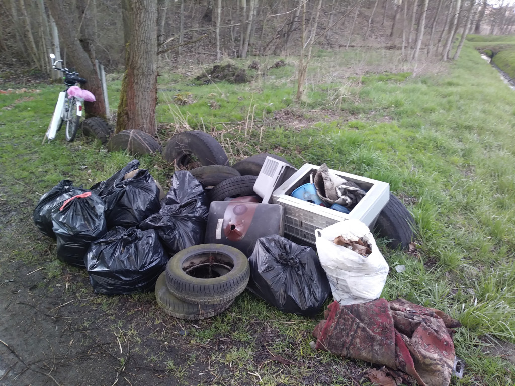 Sprzątanie osiedla Kąty w Chrzanowie z okazji Dnia Ziemi