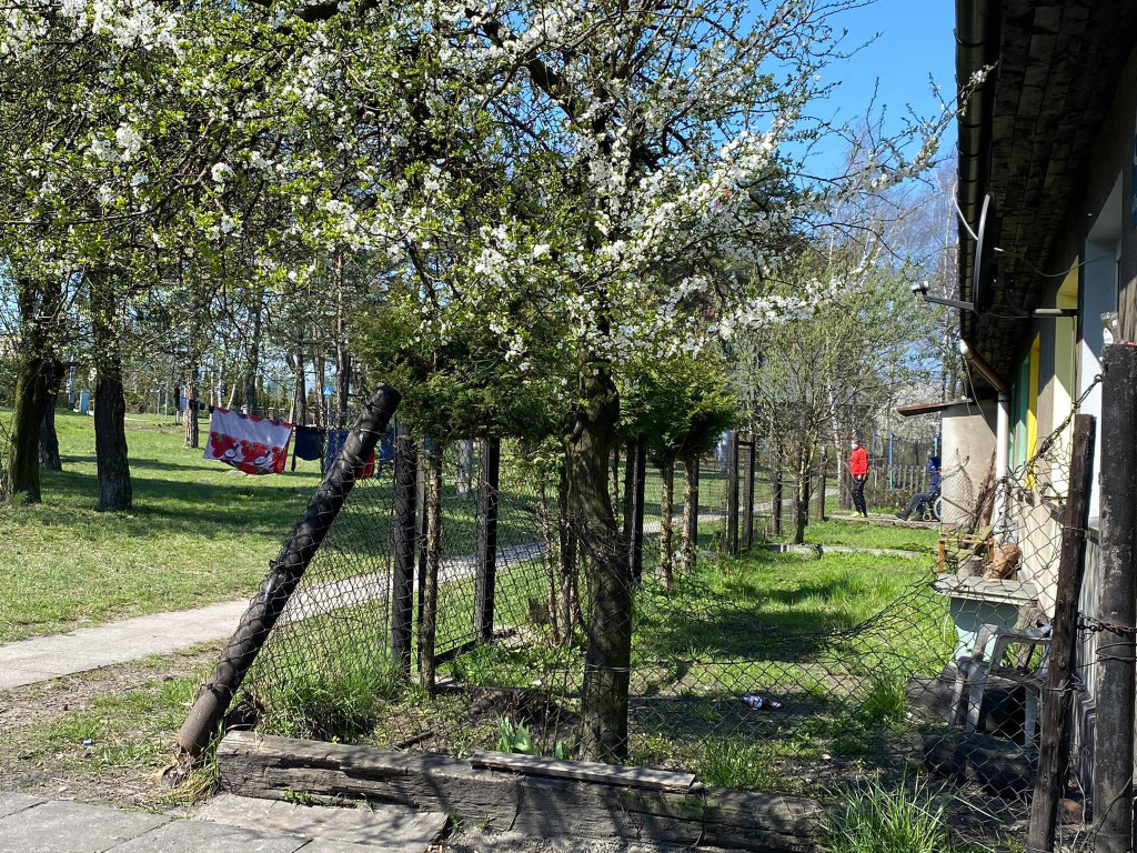 Jak wyglądają baraki i dawny hotel w Krystynowie