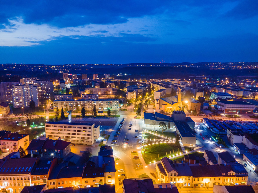 Chrzanów nocą w obiektywie Pawła Studzińskiego
