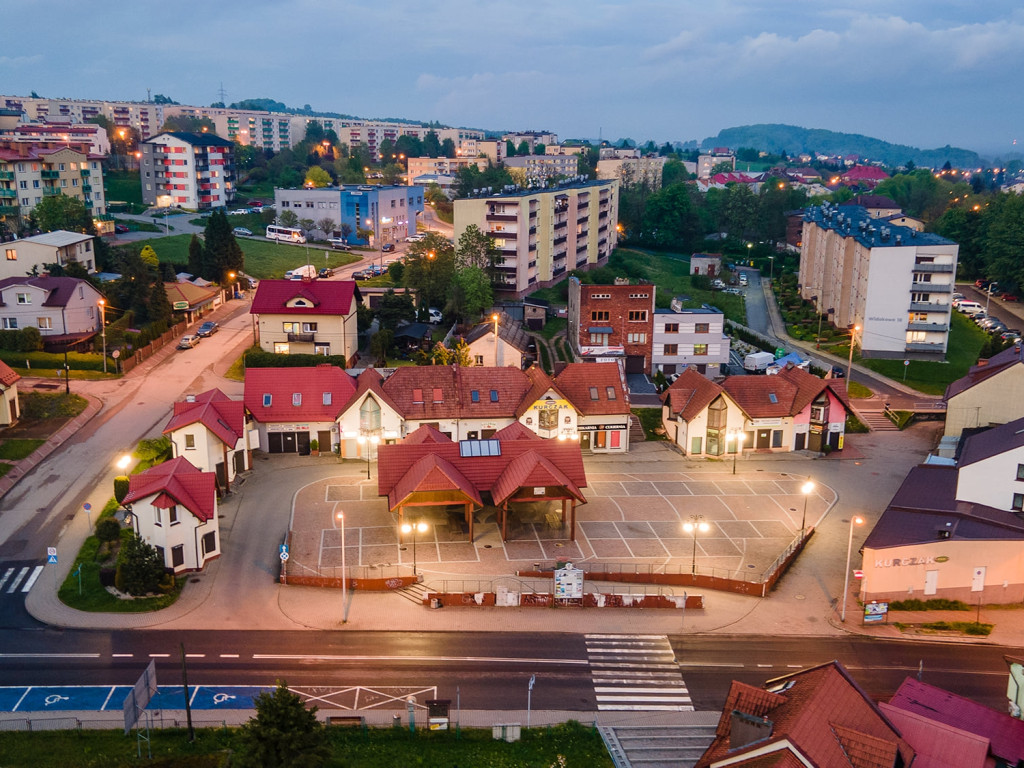 Trzebinia centrum z góry. Zdjęcia Pawła Studzińskiego