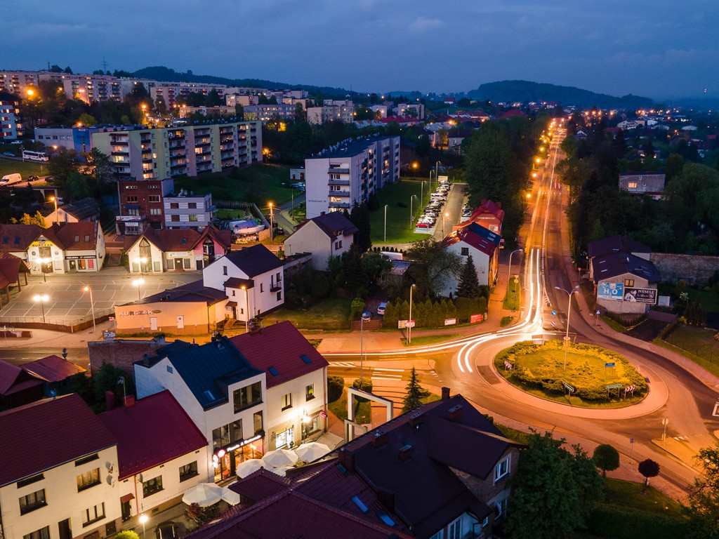 Trzebinia centrum z góry. Zdjęcia Pawła Studzińskiego