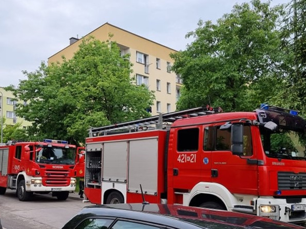 Pożar na Mieszka I w Chrzanowie