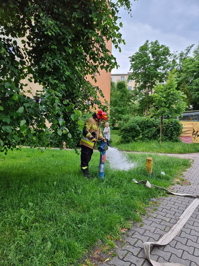 Pożar na Mieszka I w Chrzanowie