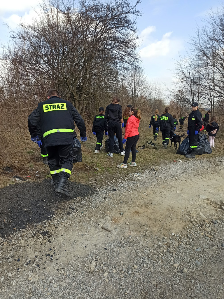 Jedni śmiecą, a OSP Ostrężnica sprząta