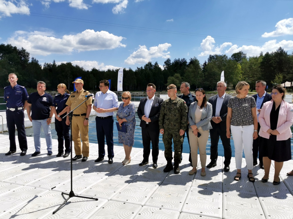 Posiedzenie Wojewódzkiego Zespołu Zarządzania Kryzysowego na trzebińskim Balatonie