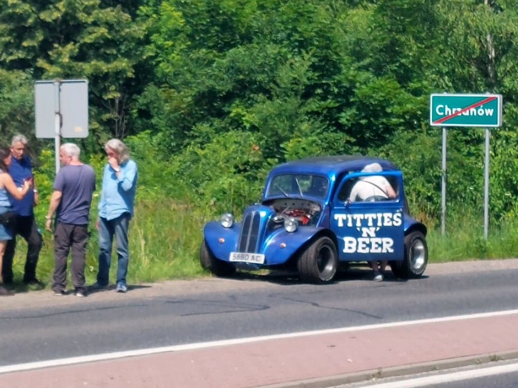 Samochód gwiazdy Top Gear zepsuł się w Chrzanowie