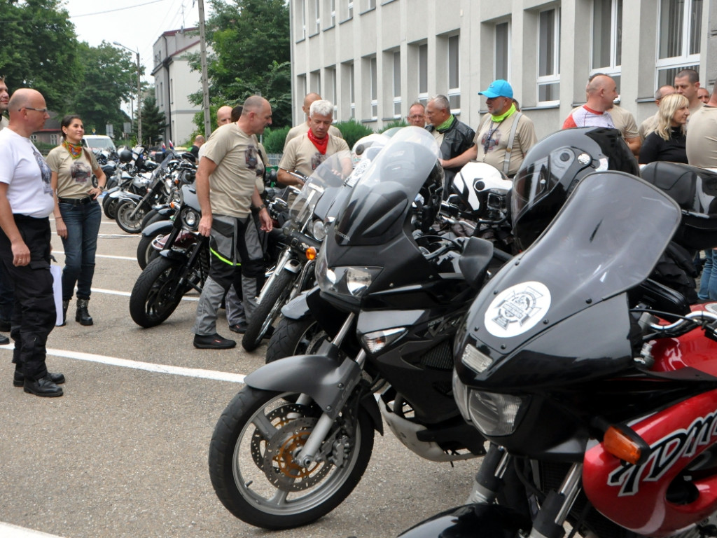 Żołnierze na motocyklach przyjechali do Chrzanowa